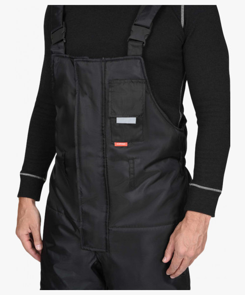 Полукомбинезон мужской зимний универсальный, черный, СОП 50мм