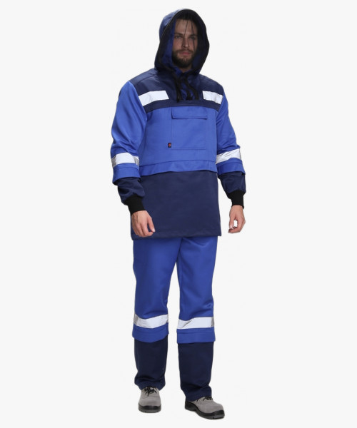 Костюм рабочий Антигнус (тк.Смесовая,210), т.синий/васильковый