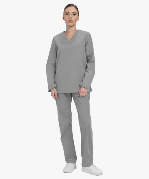 Костюм женский ХАССП-База (тк.ТиСи,120), серый