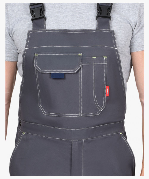 Полукомбинезон СИРИУС-ДЖЕТ т.серый с синим тк. мех. стрейч с ВО