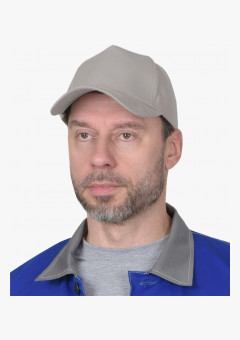 Кепка-бейсболка св.серая (пакет по 50 шт.,в упаковке 200 шт.)