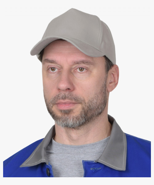 Кепка-бейсболка св.серая (пакет по 50 шт.,в упаковке 200 шт.)