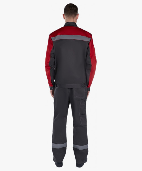 Костюм Нембус-2 СОП (тк.Смесовая,220) п/к, т.серый/красный