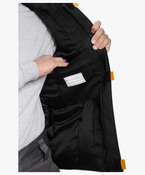 Жилет утепленный Флофт (тк.Смесовая,210), черный/серый