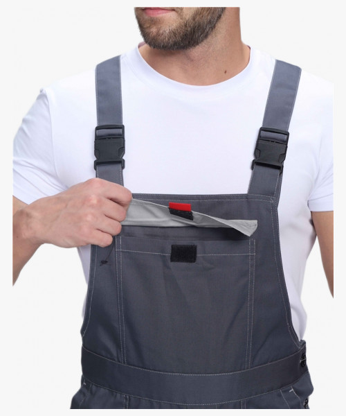 Костюм Флофт-2 Премиум СОП У. (тк.Смесовая,240) п/к, т.серый/серый/красный