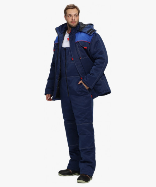 Костюм зимний Флофт-2 (тк.Смесовая,210) п/к, т.синий/васильковый