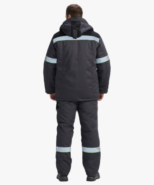 Костюм зимний Ховард (тк.OxLine) п/к, т.серый/черный/лимонный