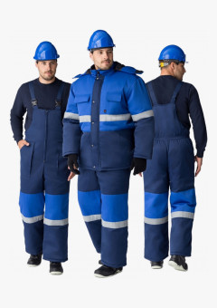 Костюм зимний Нордхард-2 СОП У. (тк.Смесовая,240) п/к, т.синий/васильковый