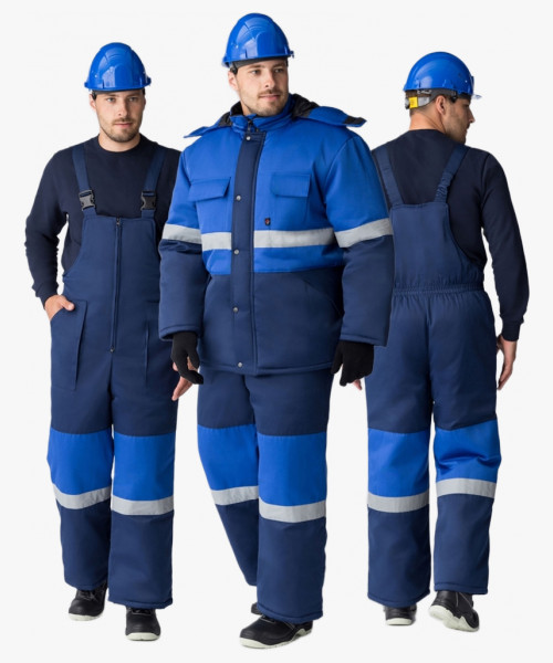 Костюм зимний Нордхард-2 СОП У. (тк.Смесовая,240) п/к, т.синий/васильковый