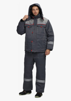 Костюм зимний Флофт-2 NEW (тк.Смесовая,210) п/к, т.серый/св.серый