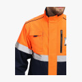 Куртка-трансформер сигнальная ProfLineSpecialist (тк.Смесовая МВО,240), оранжевый/т.синий