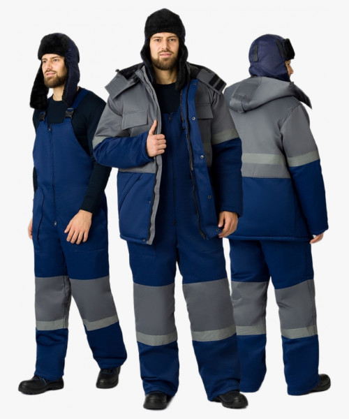 Костюм зимний Нордхард-2 СОП (тк.Смесовая,250) п/к, т.синий/серый