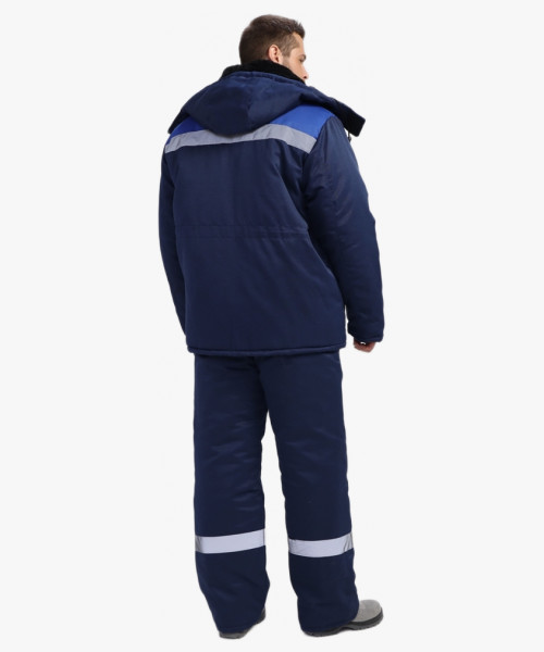 Костюм зимний Труженик-2 (тк.Смесовая,210) п/к,т.синий/васильковый