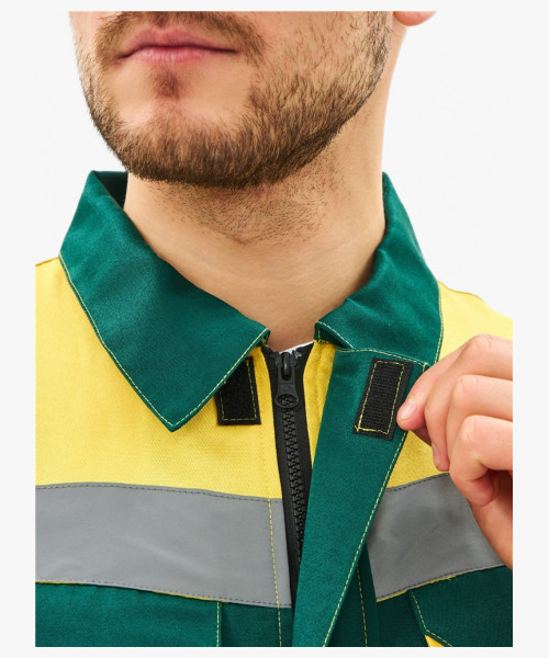 Костюм Сфера-2 СОП CH (тк.Смесовая,210) п/к, зеленый/желтый