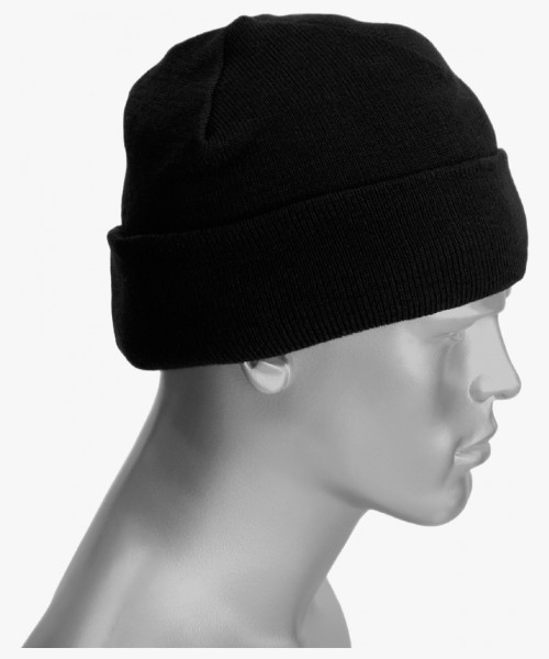 Шапка трикотажная зимняя на синтепоне (120 гр/м2) черная