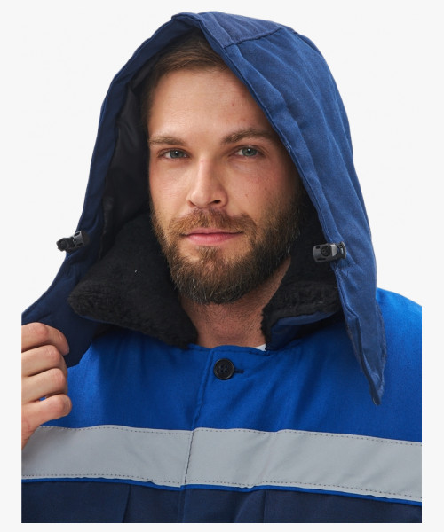 Костюм зимний Легион-К (тк.Смесовая,210) брюки, т.синий/васильковый