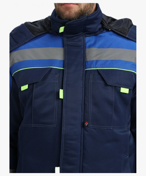 Костюм зимний Бивек-2 СОП (тк.Смесовая,210) пк, т.синий/васильковый/лимонный