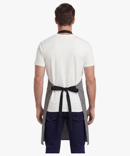 Фартук с грудкой Модеринт (тк.Смесовая,210), серый/черный