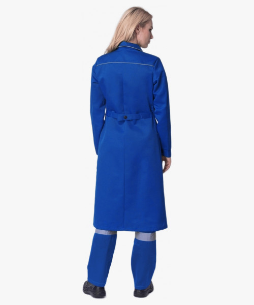 Халат женский для ИТР (тк.Смесовая,210), васильковый