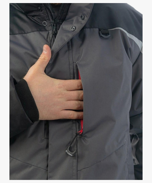 Куртка зимняя рабочая Brodeks KW 231, цвет серый, чёрный