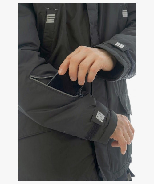 Куртка-парка зимняя мужская Brodeks KW204, цвет чёрный