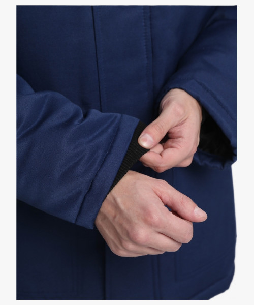 Куртка зимняя для бригадира NEW (тк.Смесовая,210), т.синий/васильковый