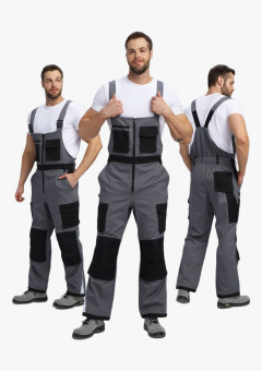 Полукомбинезон Милан CH (тк.Смесовая,260), т.серый/черный