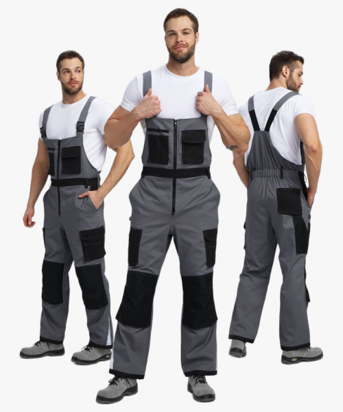 Полукомбинезон Милан CH (тк.Смесовая,260), т.серый/черный