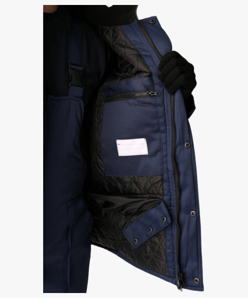 Костюм зимний Профи-Норд (Смесовая, 250) п/к, темно-синий/васильковый