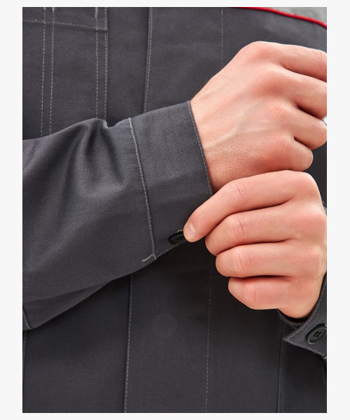 Костюм Липецк-2 СОП CH (тк.Смесовая,280) п/к, т.серый/красный