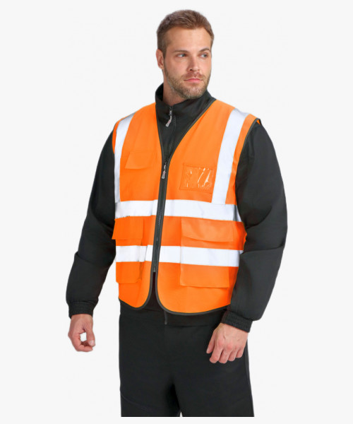 Жилет сигнальный ProfLineLeader СОП-4 (тк.Полиэфир,130), оранжевый