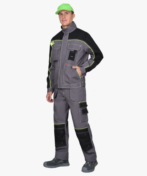 Куртка СИРИУС-АГАТ серый с черным