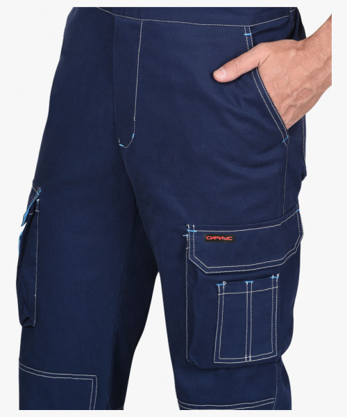 Полукомбинезон СИРИУС-ДЖЕТ синий с голубым тк. мех. стрейч с ВО