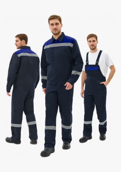 Костюм Липецк-2 СОП CH (тк.Смесовая,280) п/к, т.синий/васильковый