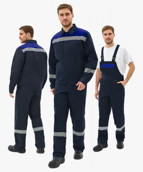 Костюм Липецк-2 СОП CH (тк.Смесовая,280) п/к, т.синий/васильковый