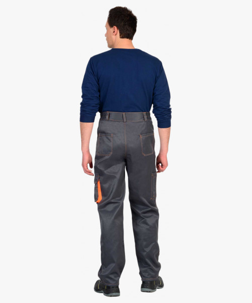 Брюки СИРИУС-CROWN т.серый с оранжевым