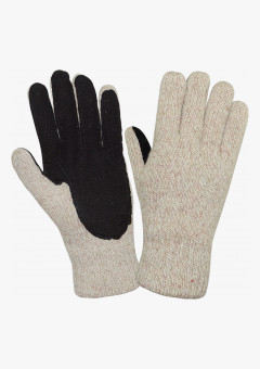 Перчатки АЙСЕР® шерстяные со спилковыми накладками (утеп. Тинсулейт) (ПЕР701)