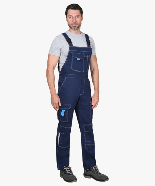 Полукомбинезон СИРИУС-ДЖЕТ синий с голубым тк. мех. стрейч с ВО