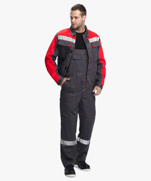 Костюм Сфера-2 СОП CH (тк.Смесовая,210) п/к, т.серый/красный