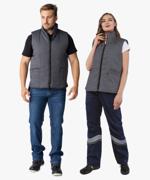 Жилет утепленный Универсальный (Смесовая, 210), темно-серый