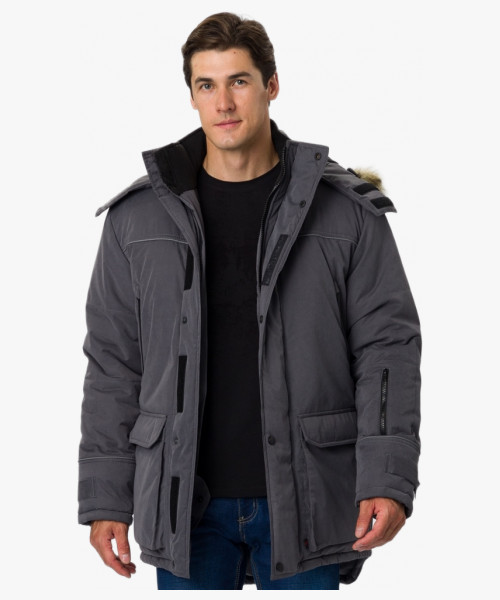 Куртка зимняя Аляска-Люкс (тк.Карелия), серый