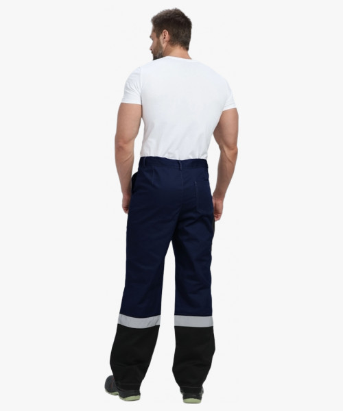 Костюм Виват-1 Премиум CH МВО (тк.Смесовая,240) брюки, т.синий/черный/васильковый