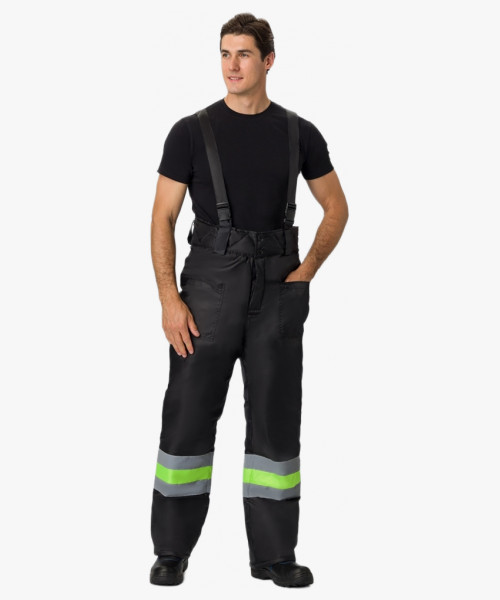 Костюм зимний для дорожника (тк.Оксфорд) брюки, лимонный/черный