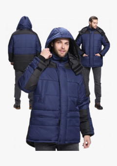 Куртка зимняя Европа (Дюспо), темно-синий/черный