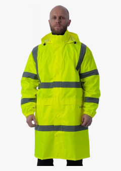 Плащ-дождевик сигнальный Brodeks KS252, цвет жёлтый