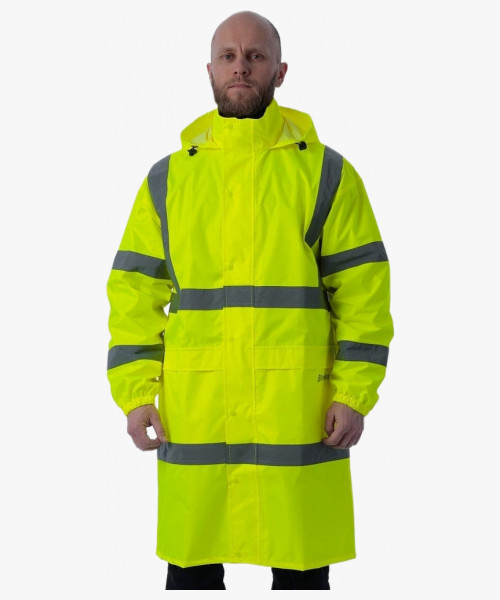 Плащ-дождевик сигнальный Brodeks KS252, цвет жёлтый