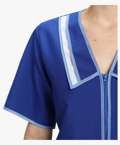 Халат женский Сакура (тк.Габардин), васильковый