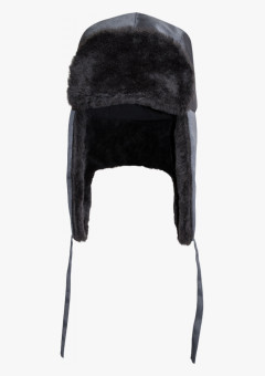 Шапка-ушанка СИРИУС-ЛЮКС т.серая (тк. смесовая)