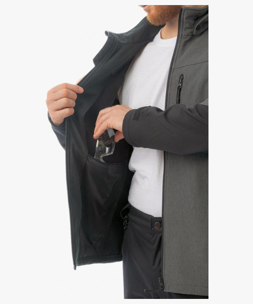 Куртка софтшелл летняя мужская Brodeks KS237, цвет серый, чёрный