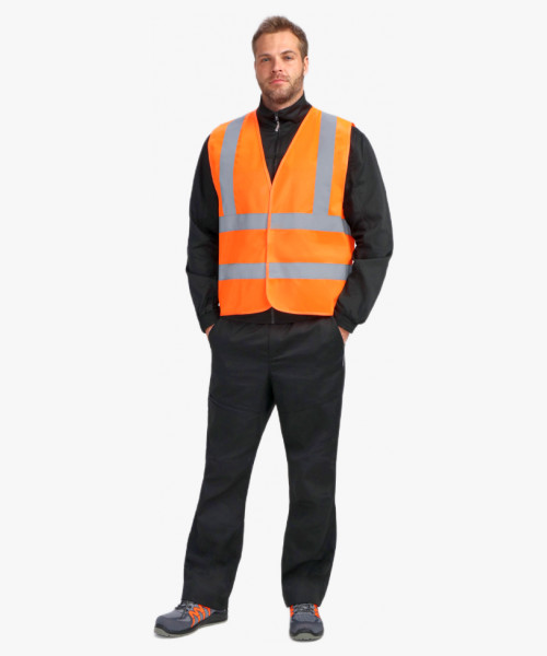 Жилет сигнальный ProfLineBase СОП-4 (тк.Полиэфир,100), оранжевый